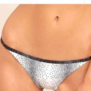 TAVIK Full Coverage Bikini Bottom Tapioca Percy Dot Size medium